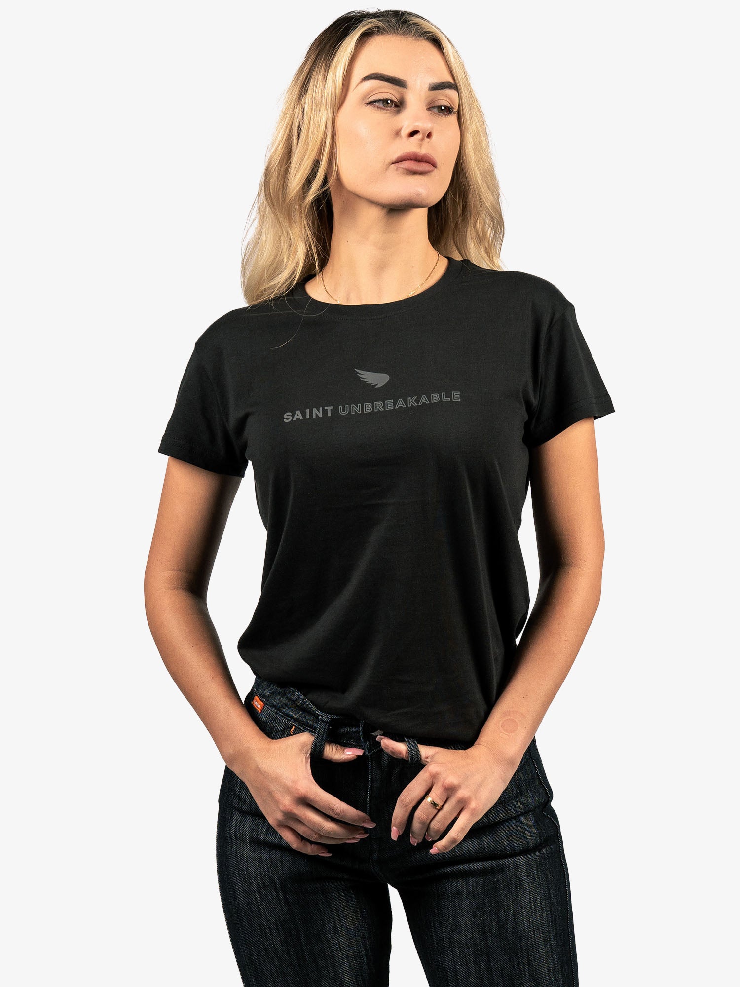 Womens SA1NT Wing Tee - Black