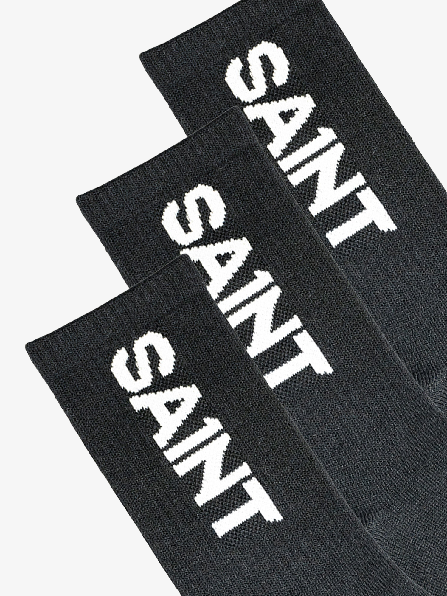 SA1NT Bamboo Crew Socks, 3 Pack - Black