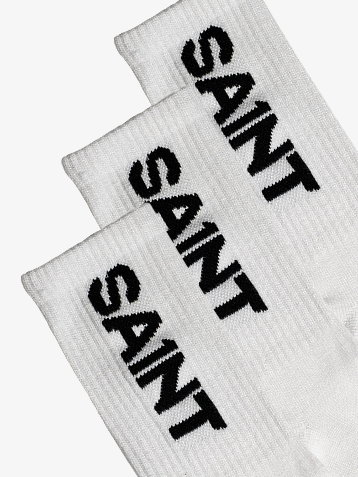 SA1NT Bamboo Crew Socks, 3 Pack - White