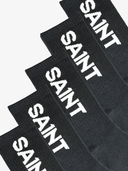 SA1NT Bamboo Crew Socks, 5 Pack | Black