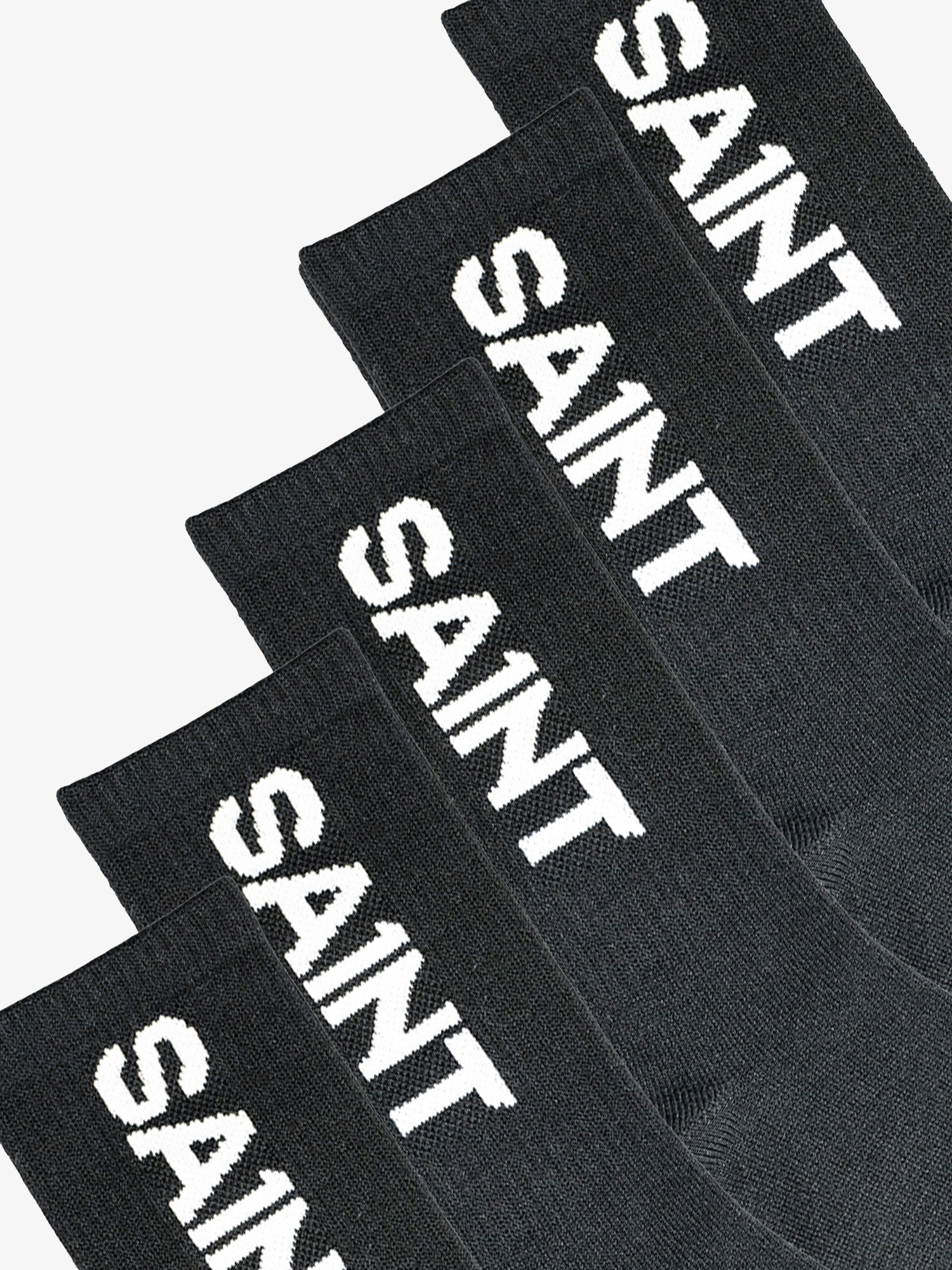 SA1NT Bamboo Crew Socks, 5 Pack - Black