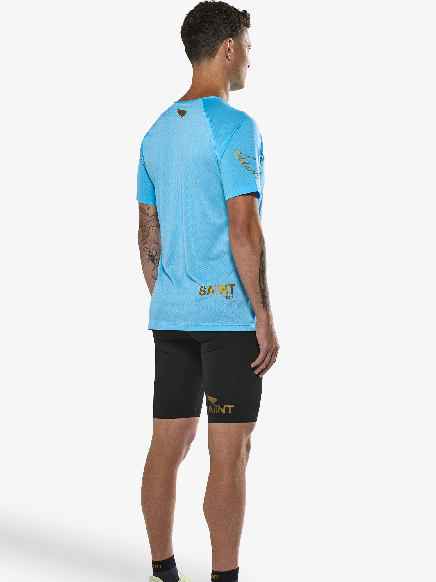 Men's P1 Elite Run Top - Light Blue