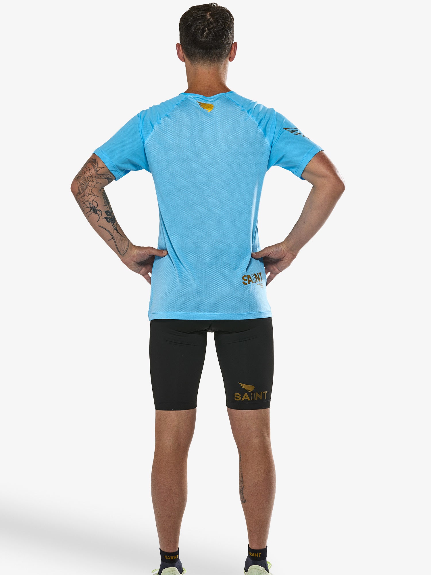 Men's P1 Elite Run Top - Light Blue