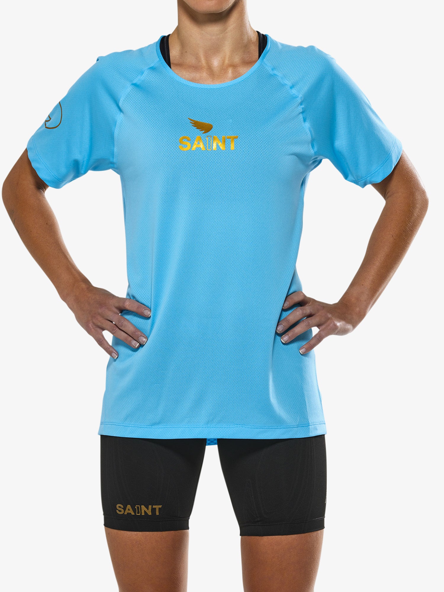 Women's P1 Elite Run Top - Light Blue