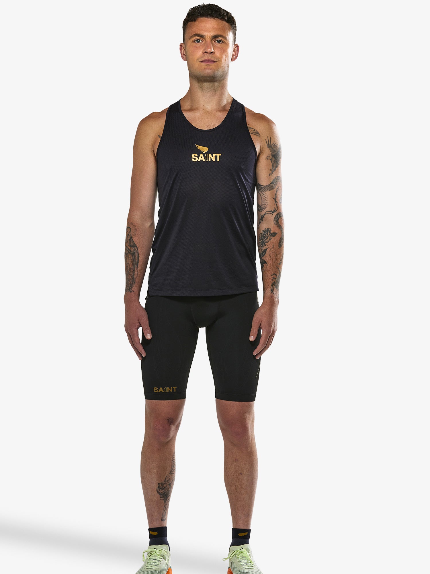 Men's P1 Elite Run Singlet - Black
