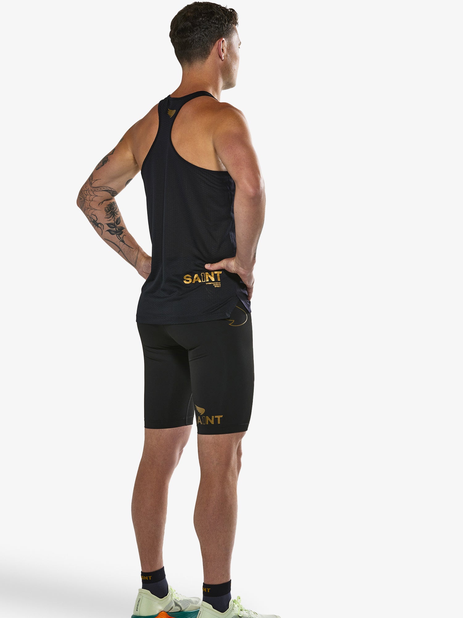 Men's P1 Elite Run Singlet - Black