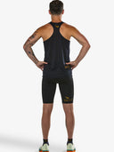 Men's P1 Elite Run Singlet | Black