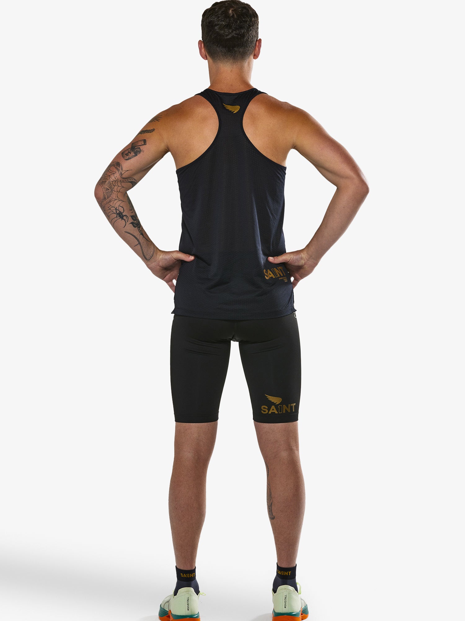 Men's P1 Elite Run Singlet - Black