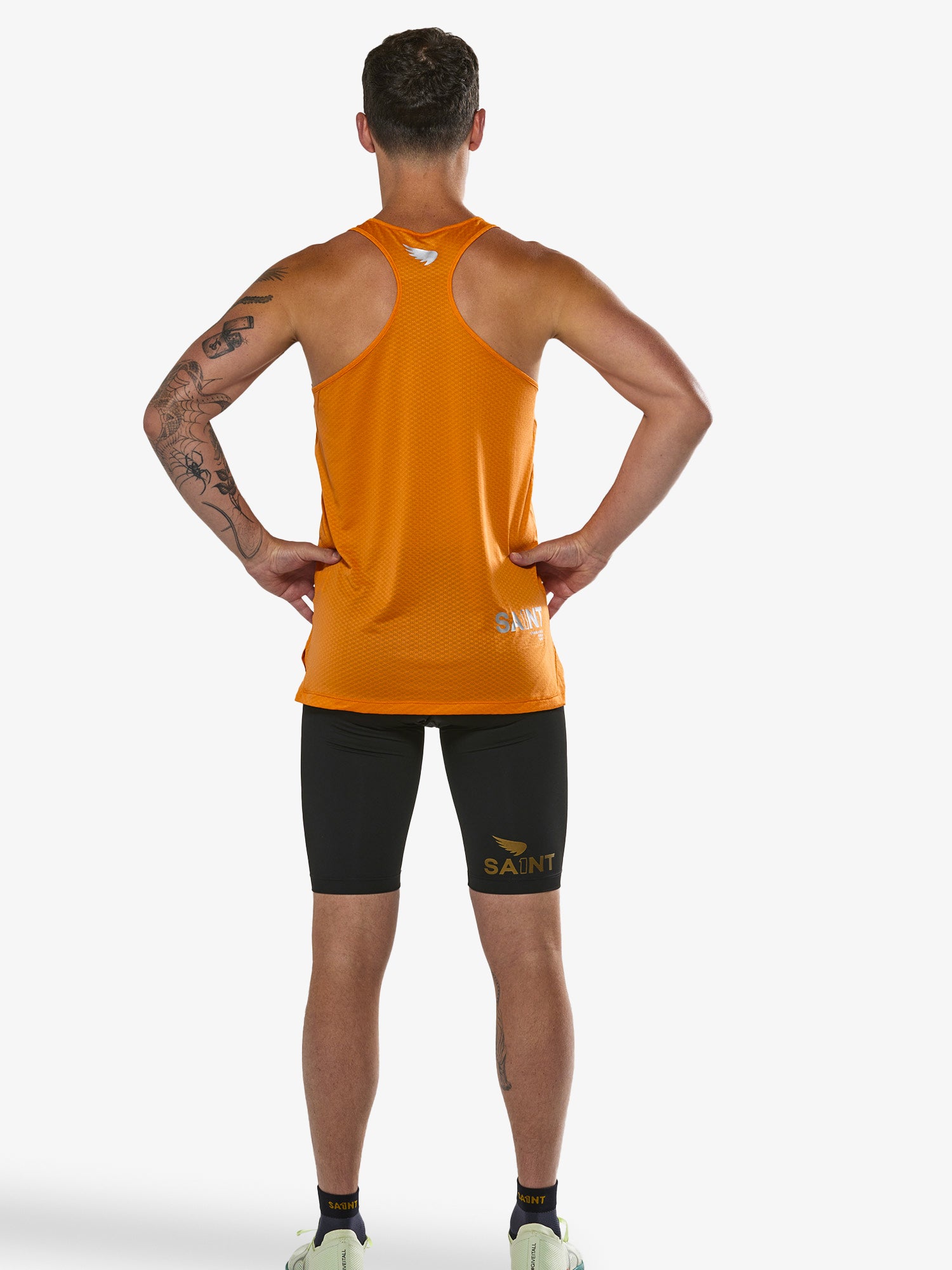 Men's P1 Elite Run Singlet - Orange