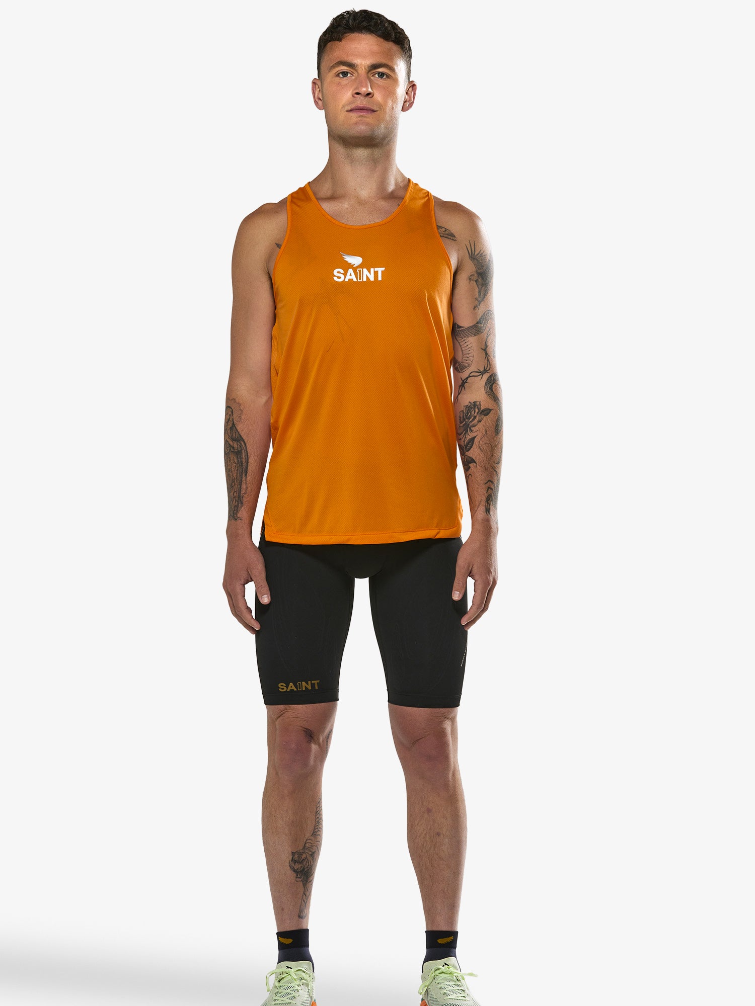 Men's P1 Elite Run Singlet - Orange