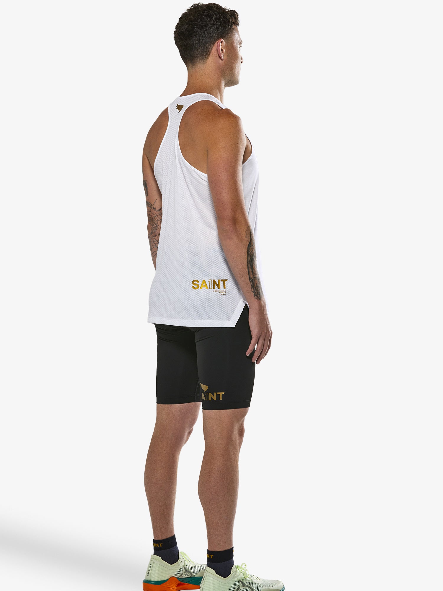 Men's P1 Elite Run Singlet - White