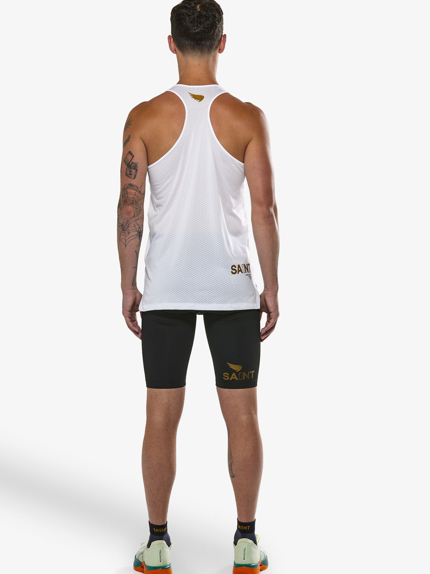 Men's P1 Elite Run Singlet - White