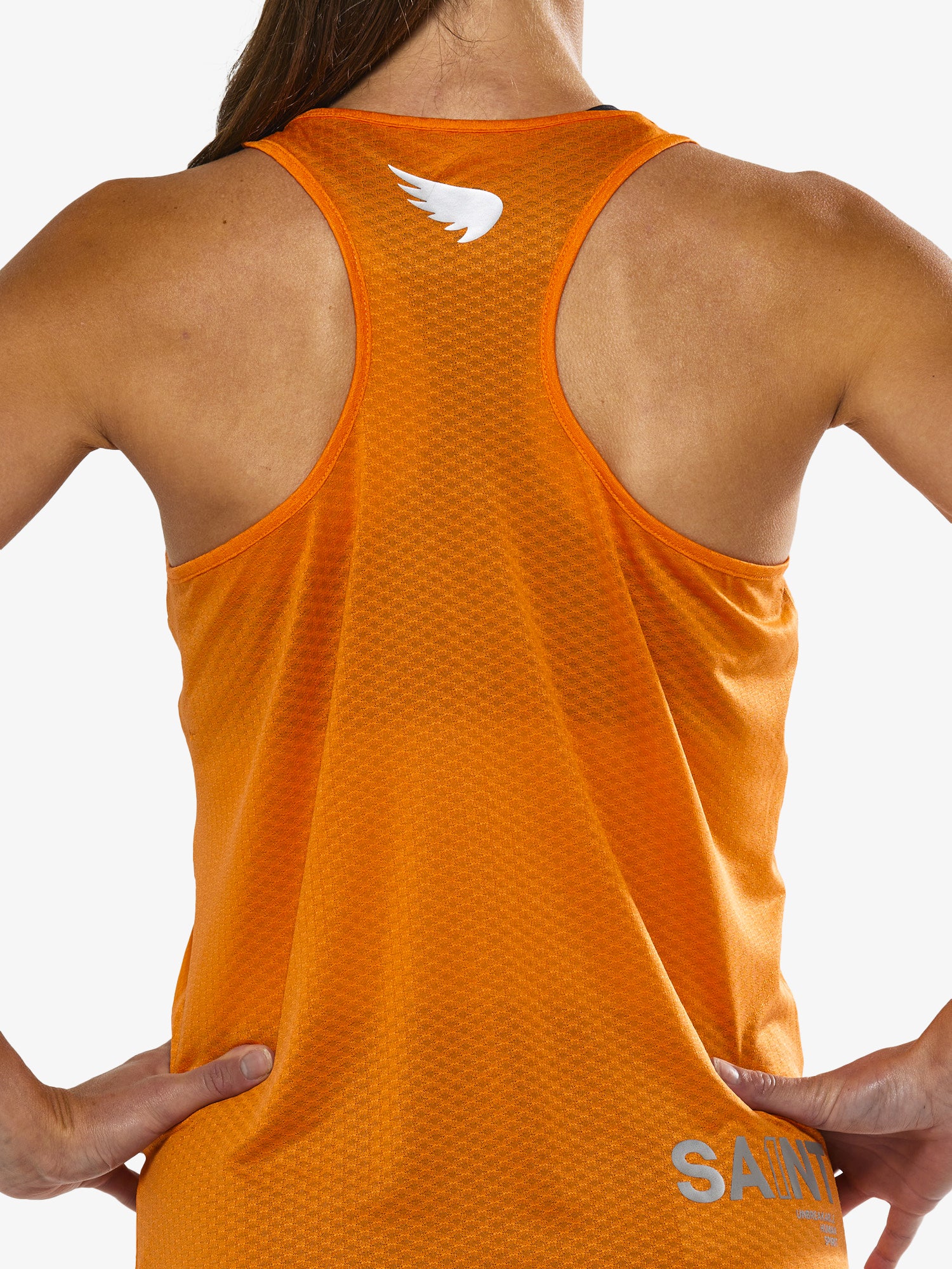 Women's P1 Elite Run Singlet - Orange