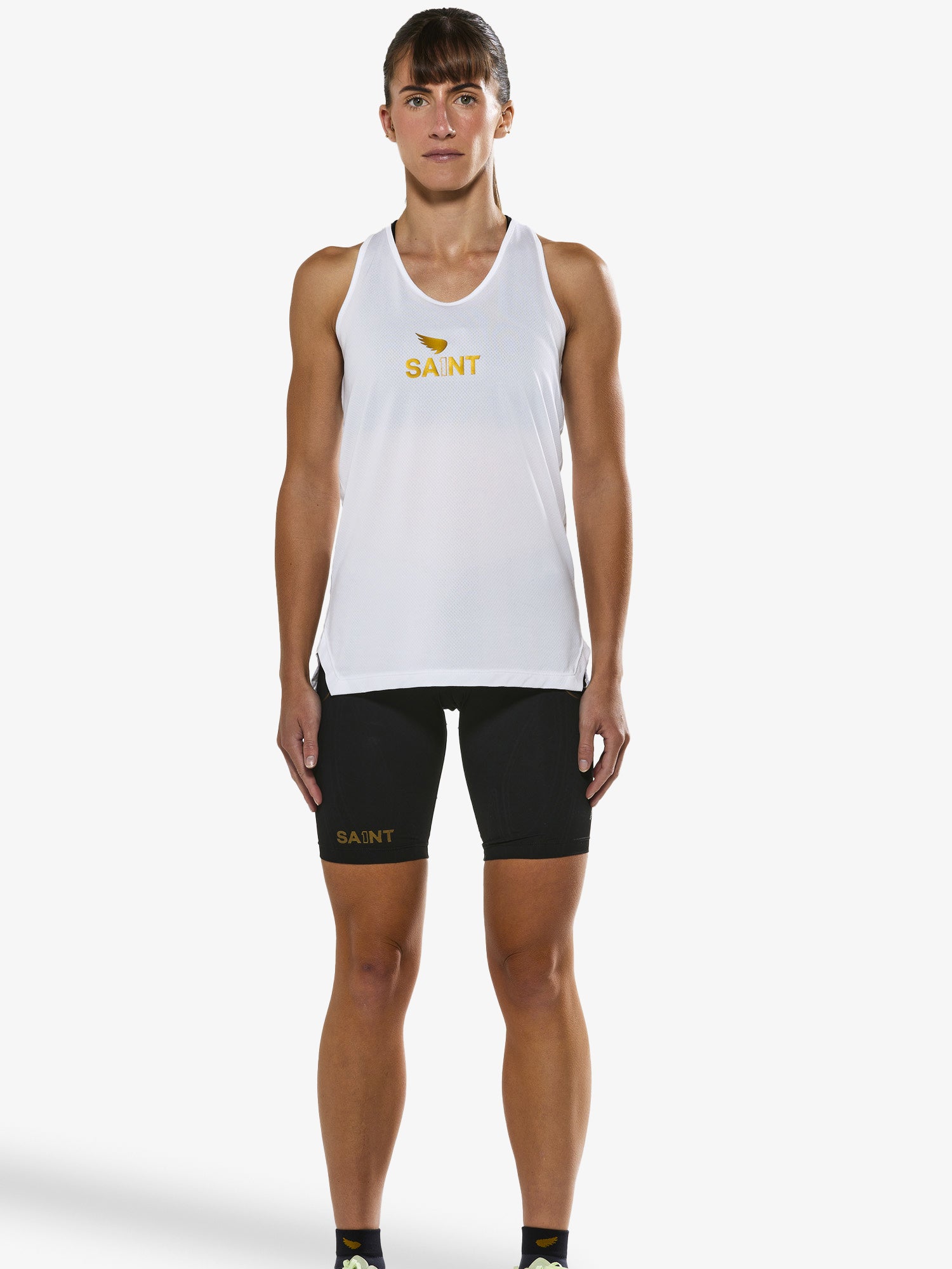 Women's P1 Elite Run Singlet - White