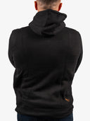 Embroidered Cotton/Tencel Hoodie | Black