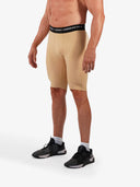 Mens Performance Compression Shorts | Beige