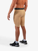 Mens Performance Compression Shorts | Beige
