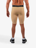 Mens Performance Compression Shorts | Beige