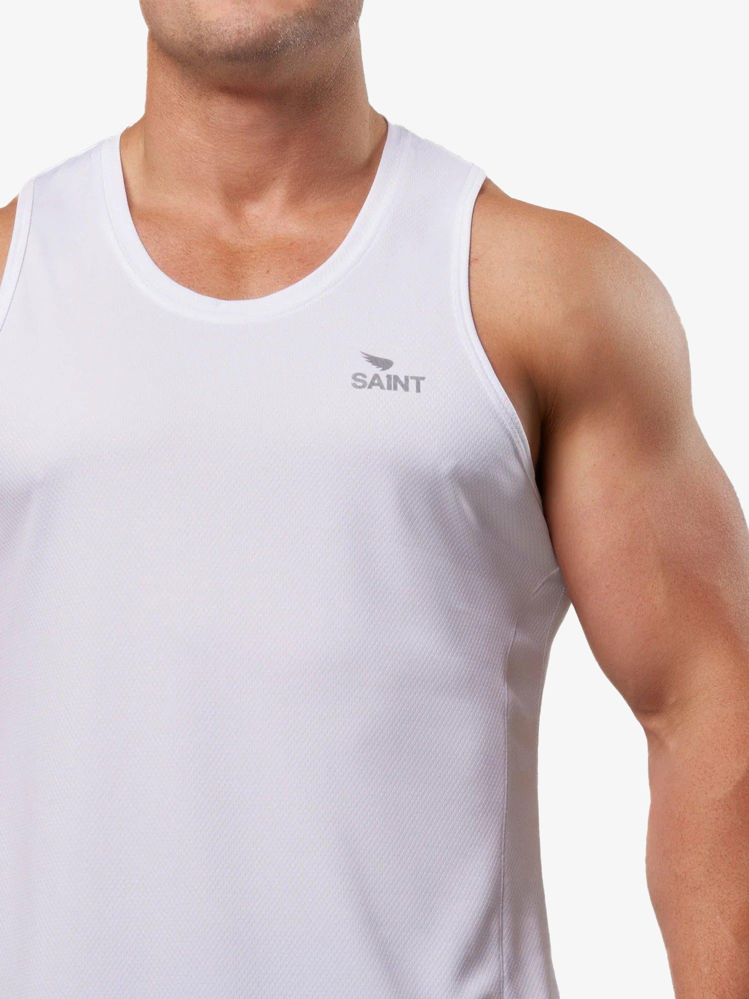 Men's Run Singlet - White