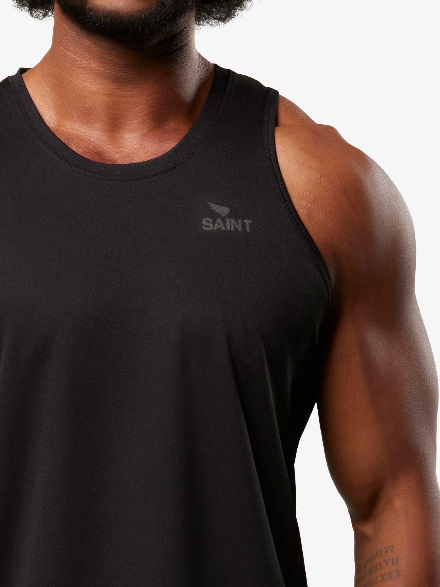 Men's Run Singlet - Black
