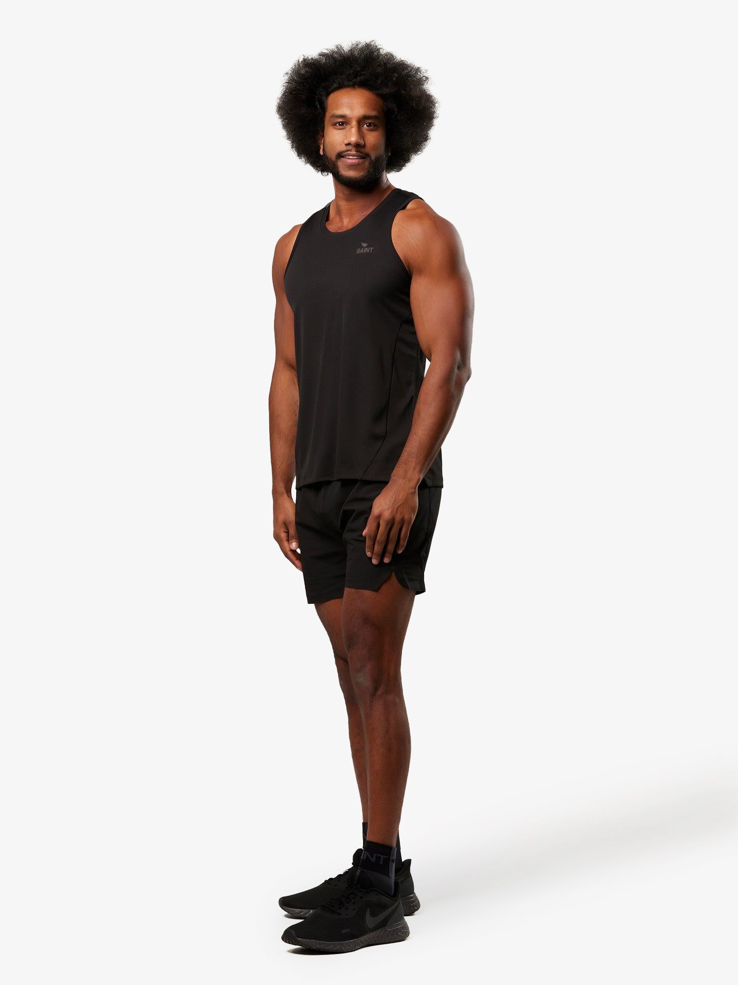 Men's Run Singlet - Black