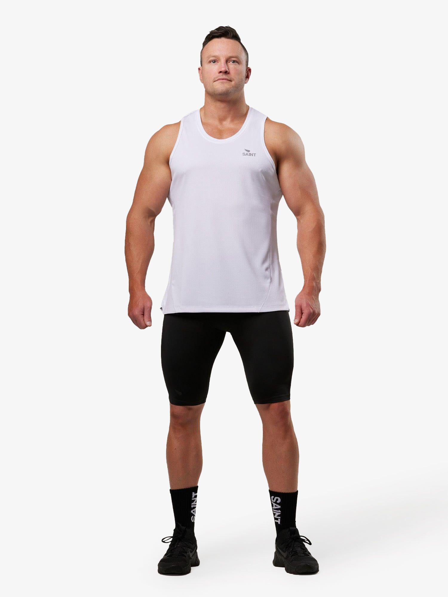 Men's Run Singlet - White