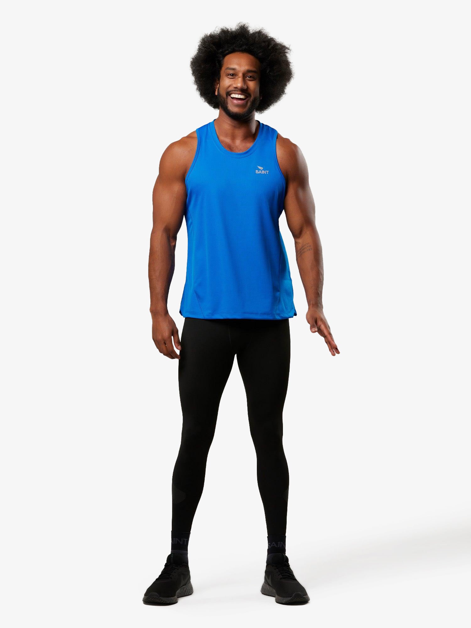 Men's Run Singlet - Blue