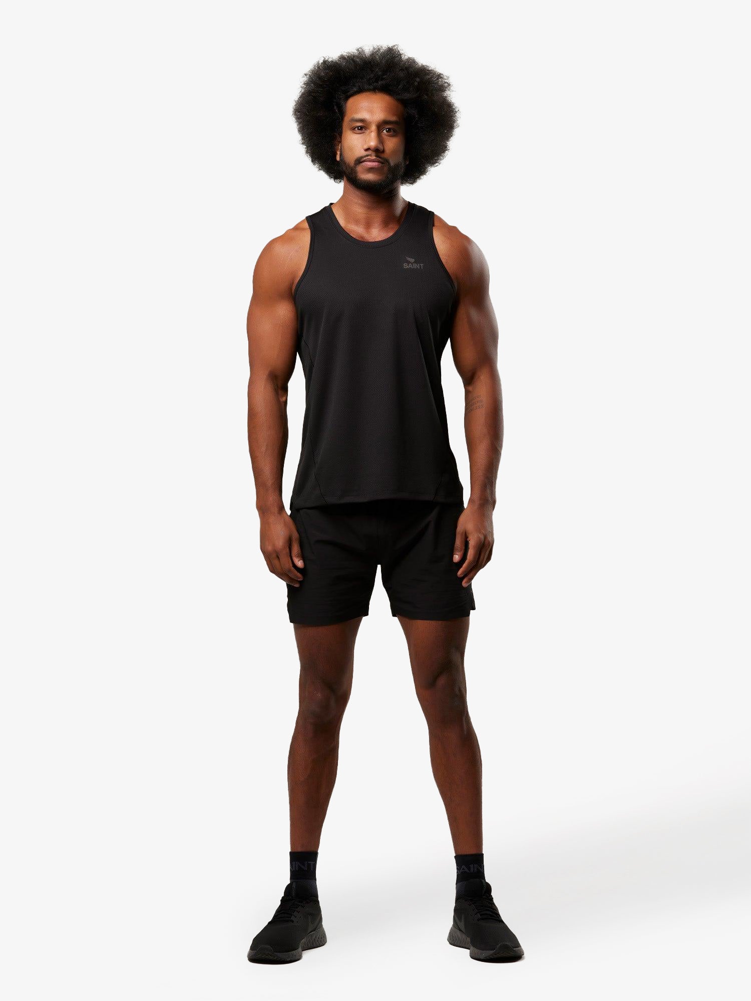 Men's Run Singlet - Black