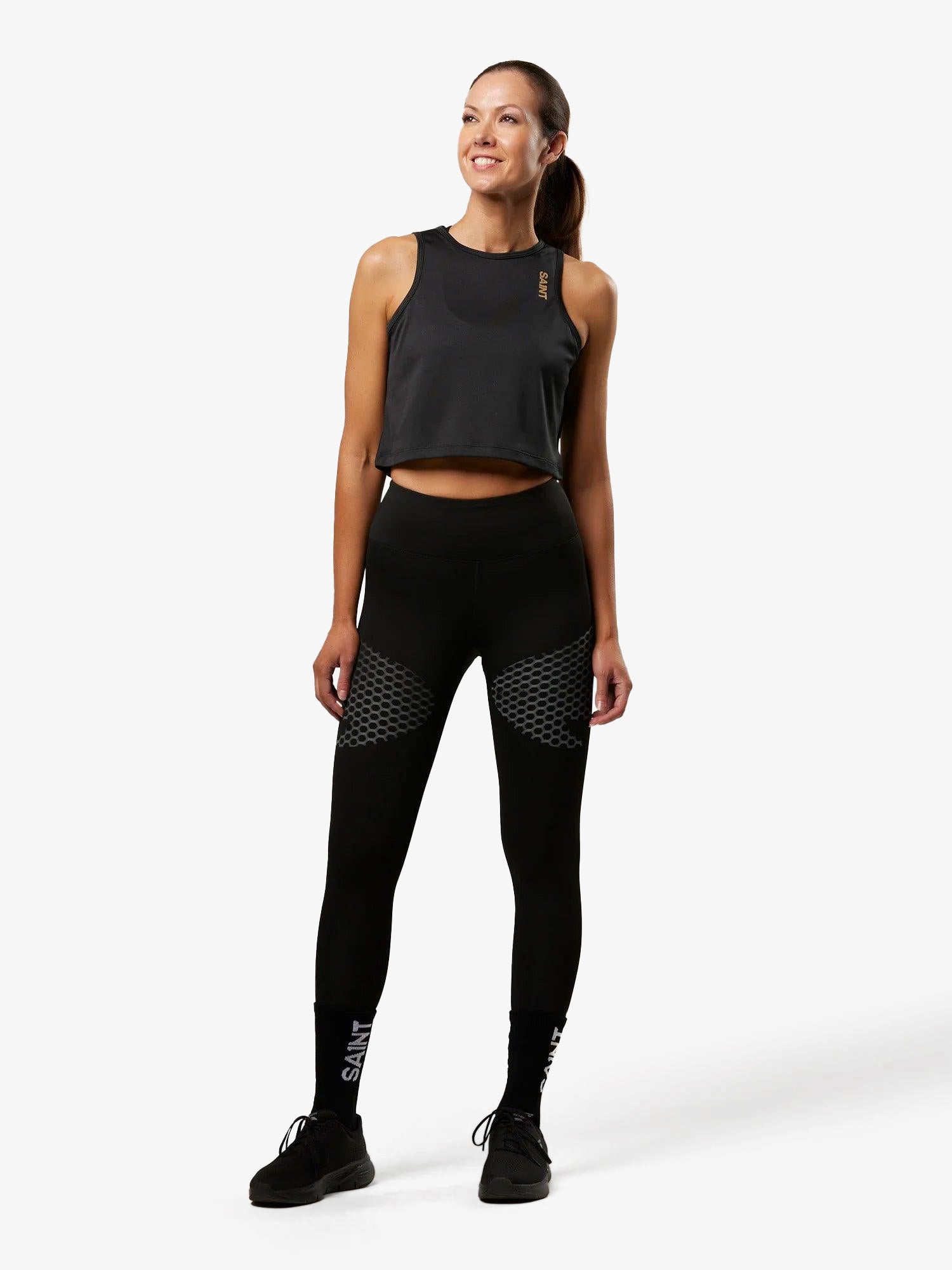 Women's Cropped Training Tank - Black