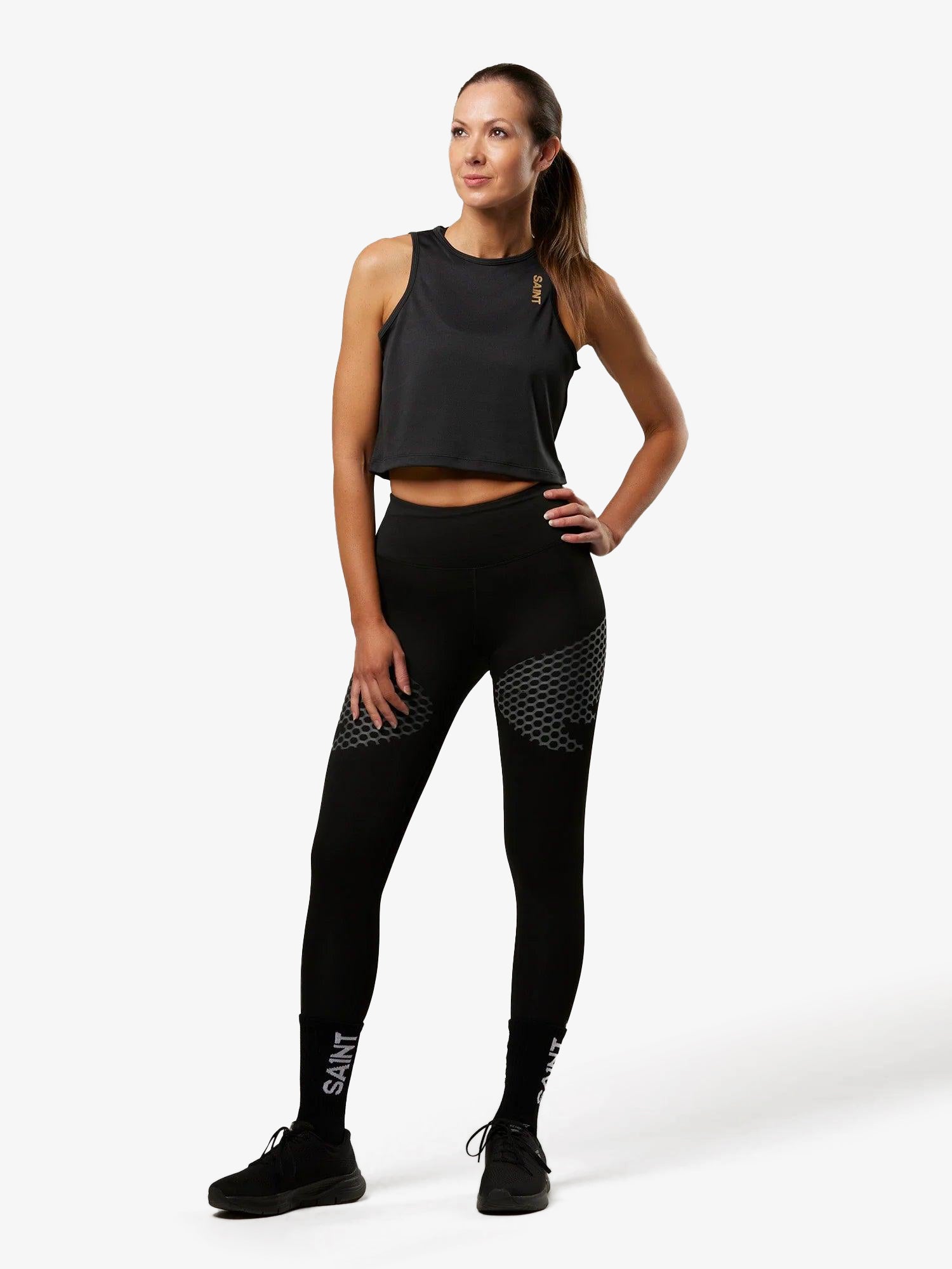 Women's Cropped Training Tank - Black
