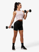 Women's Cropped Training Tank | Pink