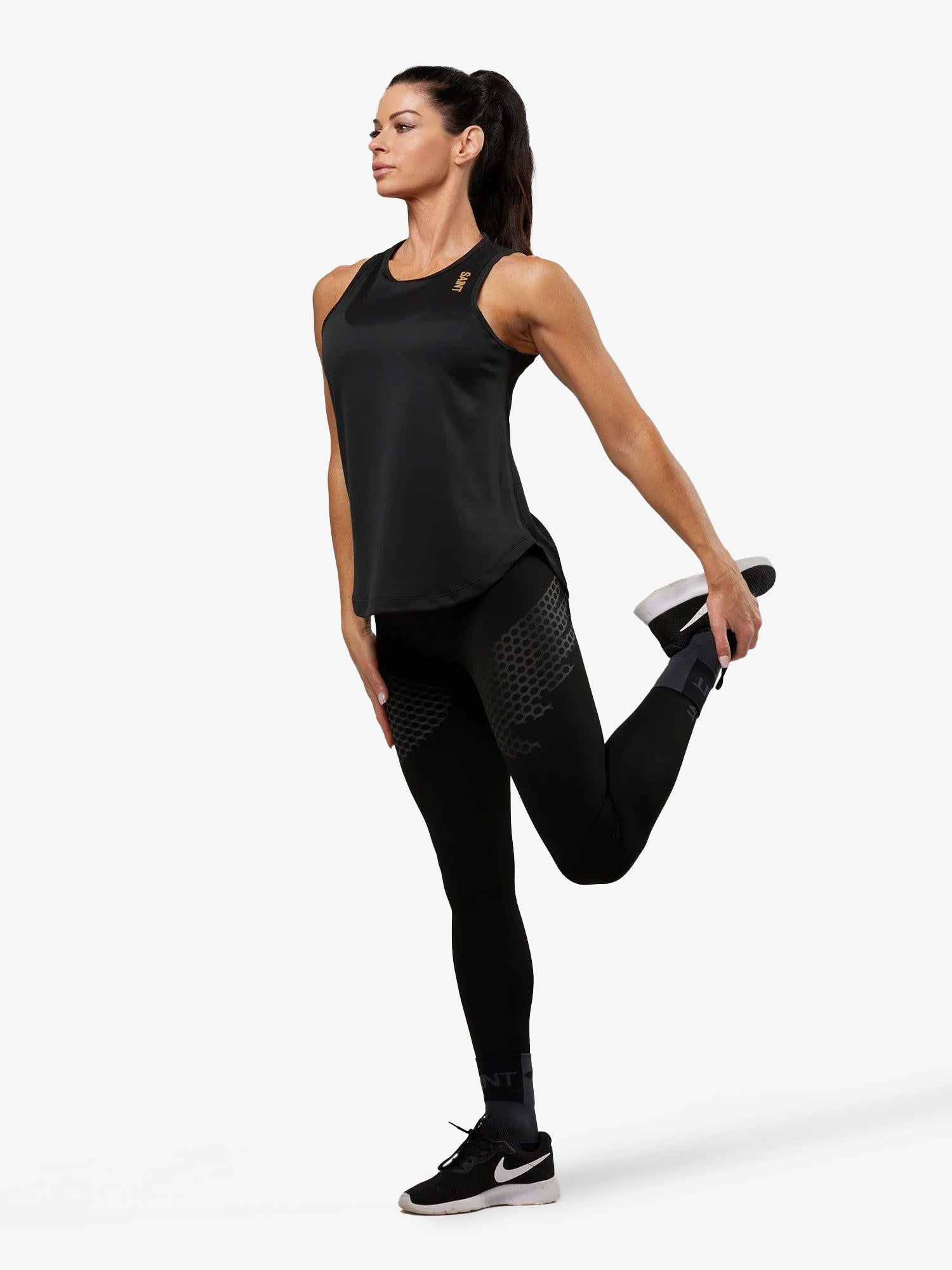 Women's Hi-Neck Training Tank - Black