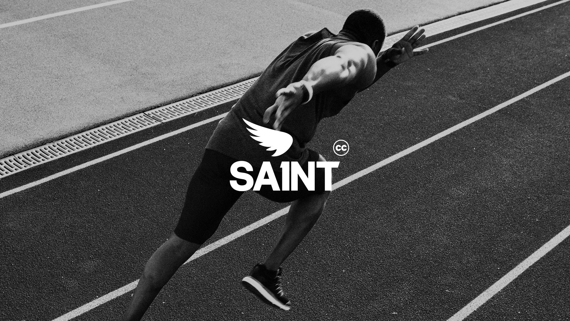 a male sprinter on the track