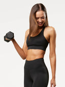 woman lifting weights in the gym