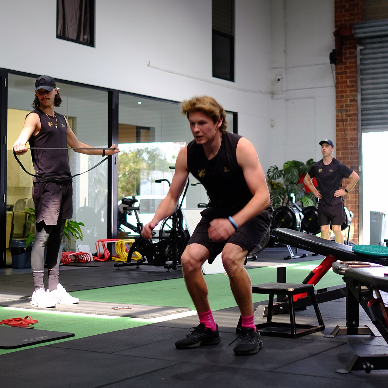 man working out in the gym