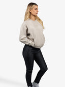 SA1NT Women's Embroidered Crew | Stone