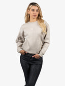 SA1NT Women's Embroidered Crew | Stone