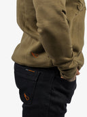 Embossed Cotton Tencel Crew | Moss Green