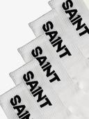 SA1NT Bamboo Crew Socks, 5 Pack | White