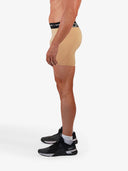 Mens Compression Game-Day 1/2 Shorts | Beige
