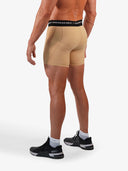 Mens Compression Game-Day 1/2 Shorts | Beige