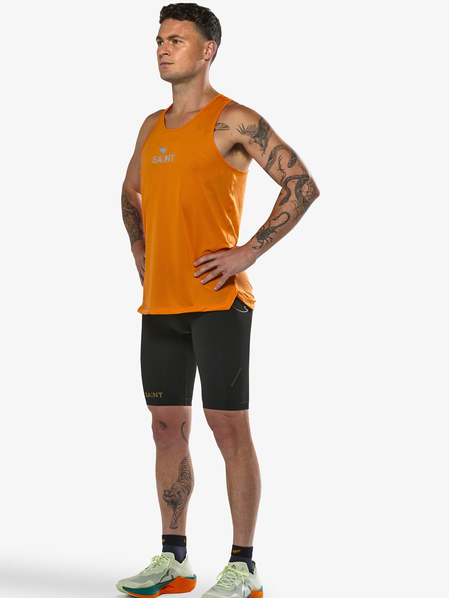 Men&#39;s P1 Elite Run Singlet - Orange