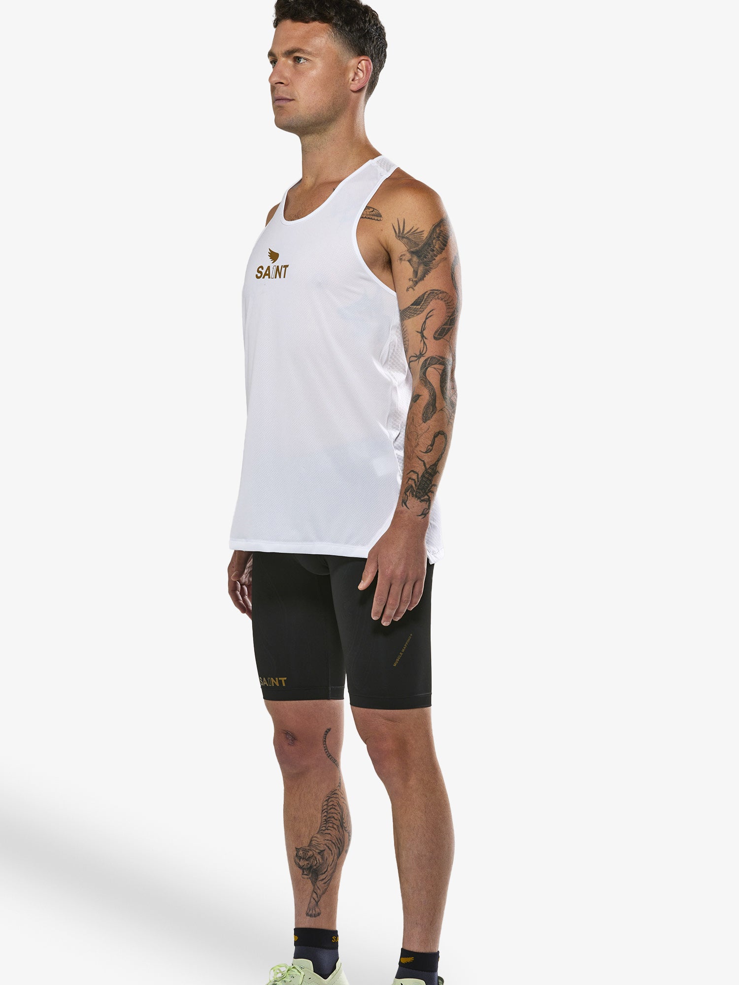 Men&#39;s P1 Elite Run Singlet - White