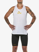 Men's P1 Elite Run Singlet | White