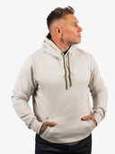 Embroidered Cotton/Tencel Hoodie | Stone