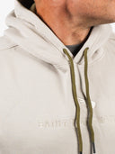Embroidered Cotton/Tencel Hoodie | Stone