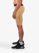Mens Performance Compression Shorts | Beige