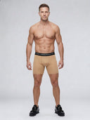 Mens Compression Game-Day 1/2 Shorts | Beige