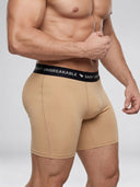 Mens Compression Game-Day 1/2 Shorts | Beige