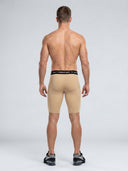 Mens Performance Compression Shorts | Beige
